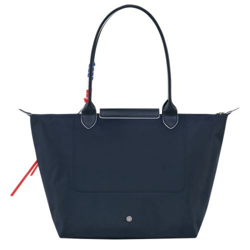 Longchamp Le Pliage Tres Paris Shopping bag L Navy | DNVAFPK-58