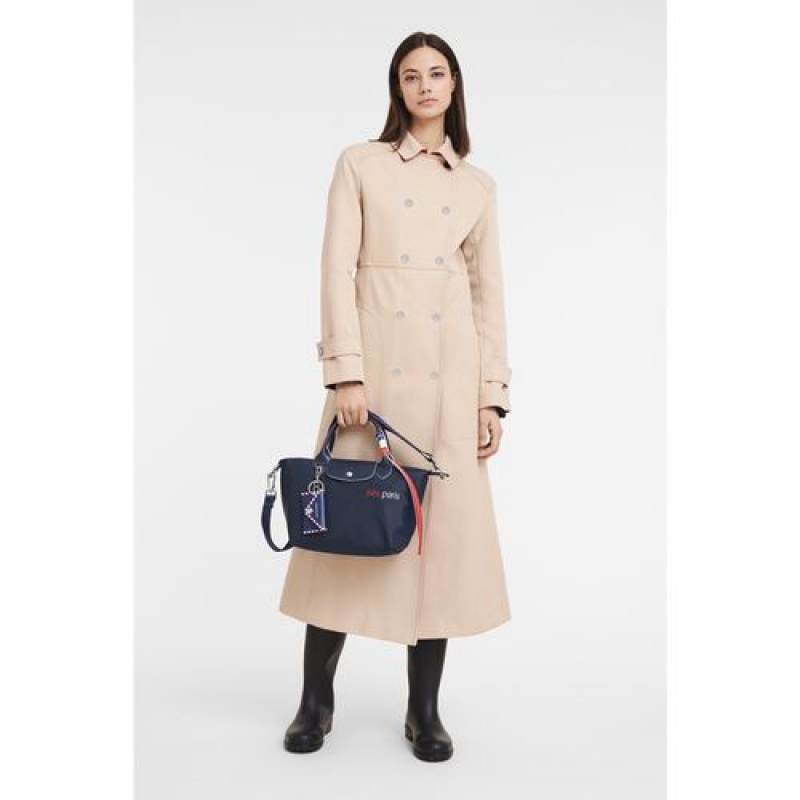 Longchamp Le Pliage Tres Paris Top handle bag S Navy | AKJPZDI-74
