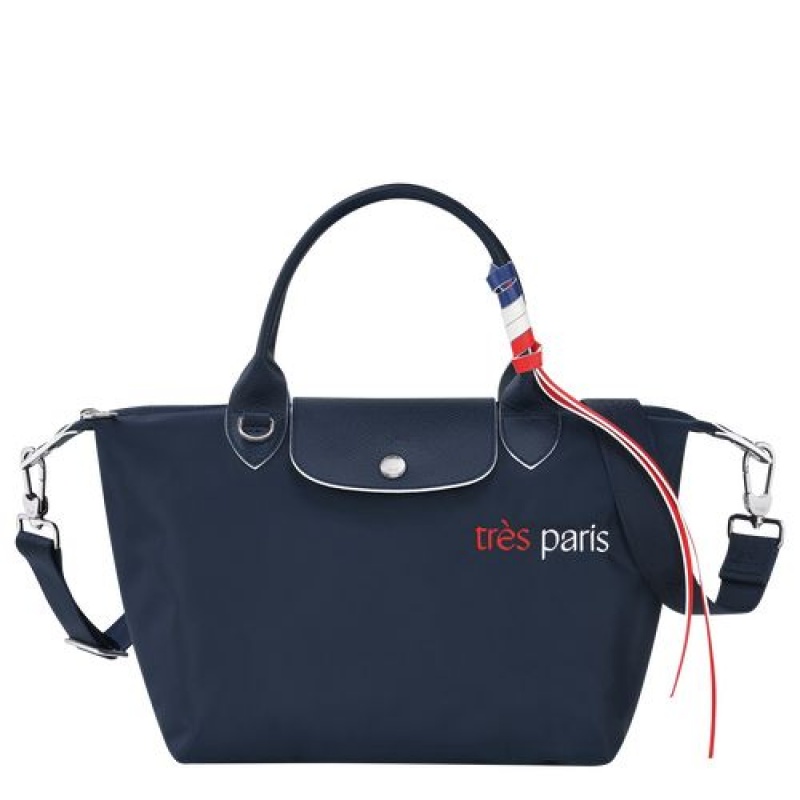 Longchamp Le Pliage Tres Paris Top handle bag S Navy | AKJPZDI-74
