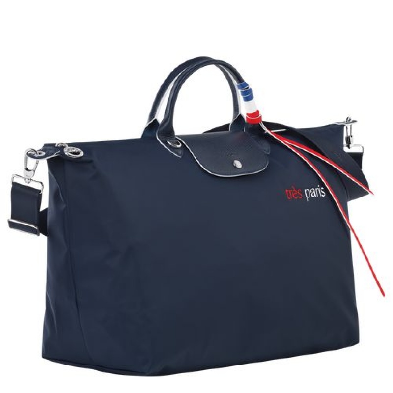 Longchamp Le Pliage Tres Paris Travel bag L Navy | SFAIYOC-97