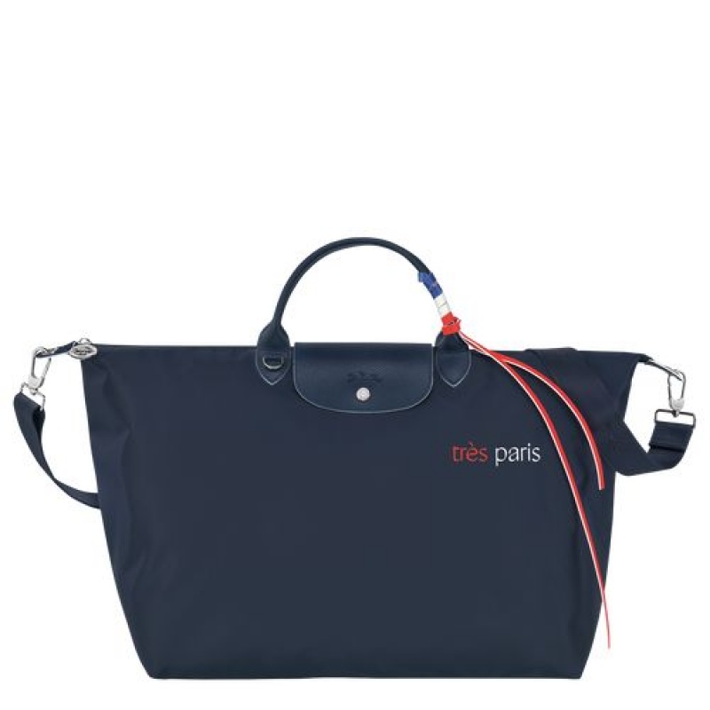 Longchamp Le Pliage Tres Paris Travel bag L Navy | AVIDNBT-57