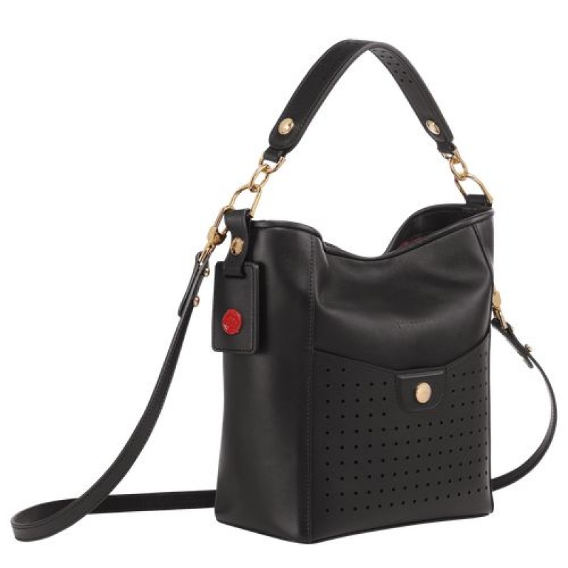 Longchamp Mademoiselle Shoulder bag S Black | BYZQOAE-07