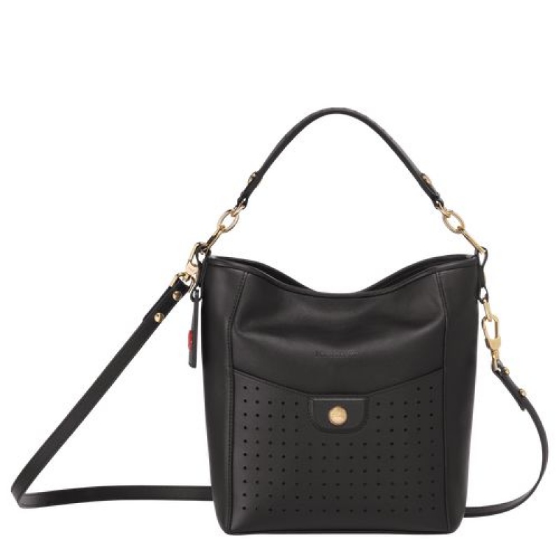 Longchamp Mademoiselle Shoulder bag S Black | BYZQOAE-07