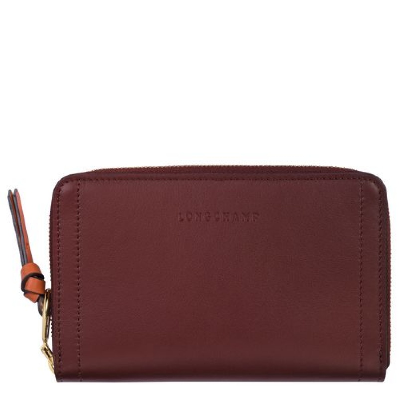 Longchamp Mailbox Compact wallet Red Lacquer | EVMLKSU-72
