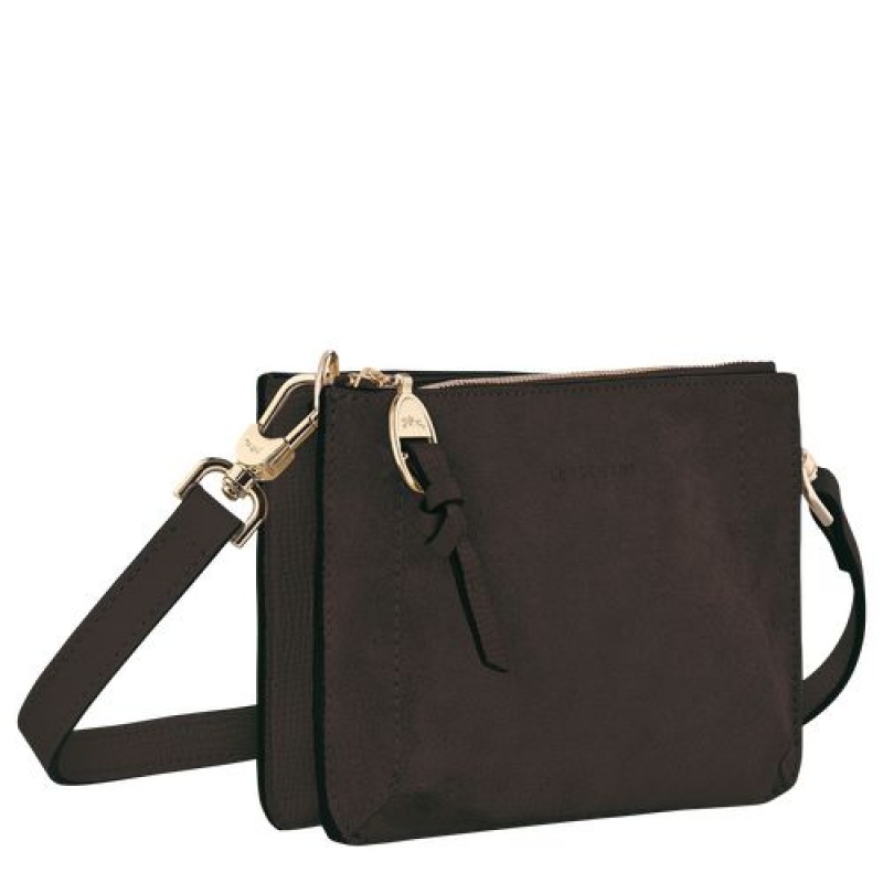 Longchamp Mailbox Soft Pouch Ebony | EQDHVNJ-64