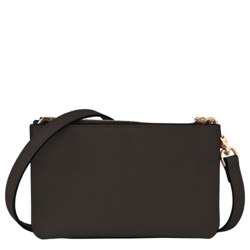 Longchamp Mailbox Soft Pouch Ebony | EQDHVNJ-64