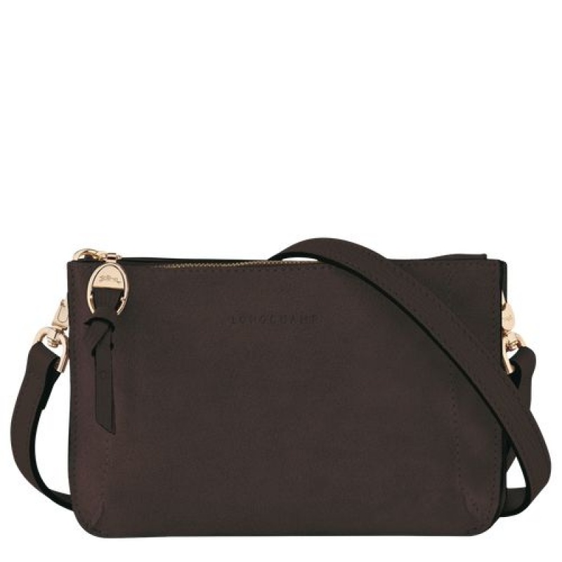 Longchamp Mailbox Soft Pouch Ebony | EQDHVNJ-64