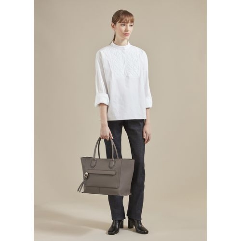 Longchamp Mailbox Top handle bag L Taupe | FKNQBXV-92