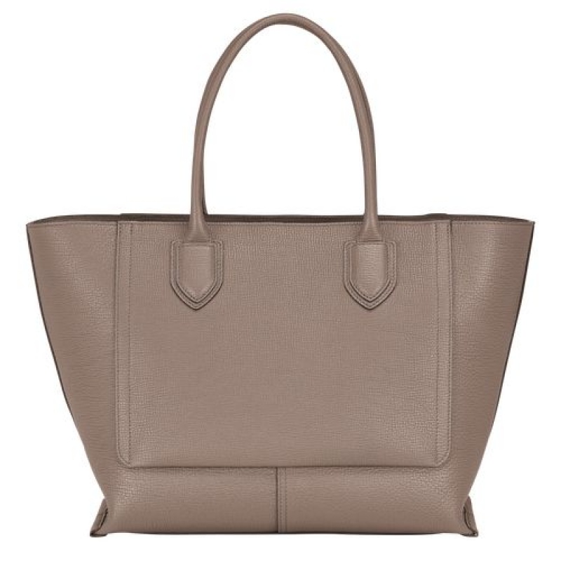 Longchamp Mailbox Top handle bag L Taupe | FKNQBXV-92