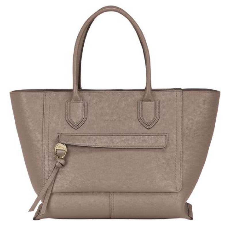 Longchamp Mailbox Top handle bag L Taupe | FKNQBXV-92