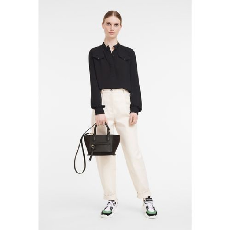 Longchamp Mailbox Top handle bag S Ebony | FVCEWPM-18