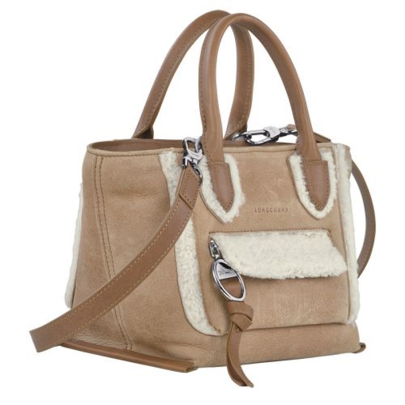 Longchamp Mailbox Top handle bag S Natural | BLJQXHI-25