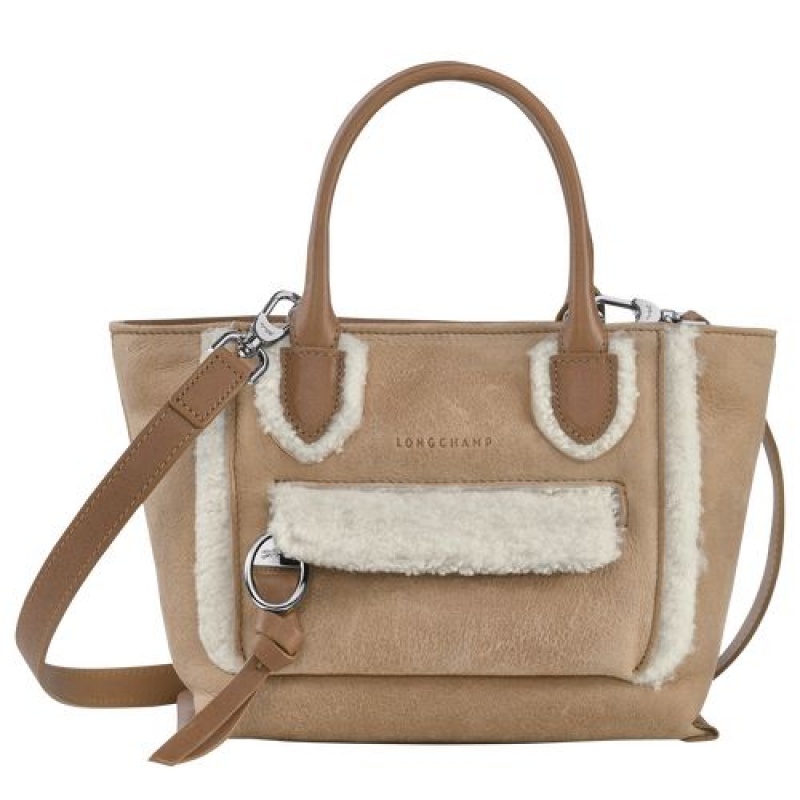 Longchamp Mailbox Top handle bag S Natural | BLJQXHI-25