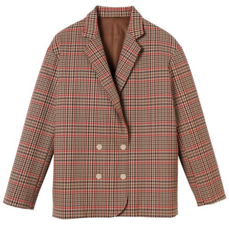 Longchamp Pea coat Cognac | QAICYXR-95