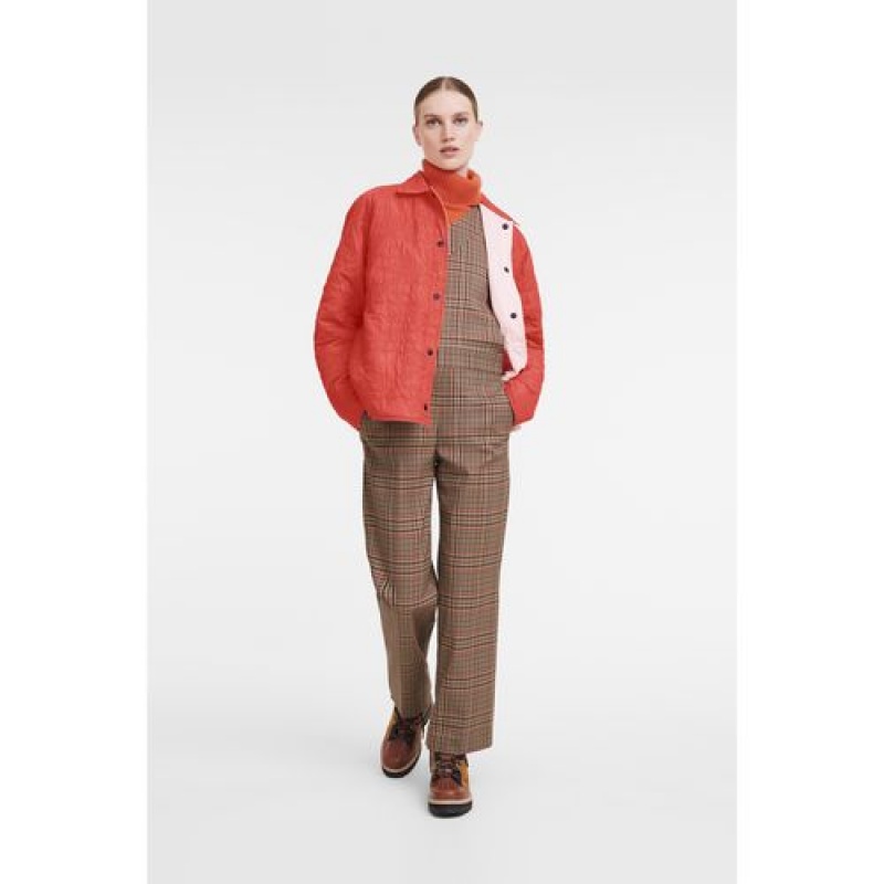 Longchamp Reversible jacket Orange/Pink | JYUNHXV-31
