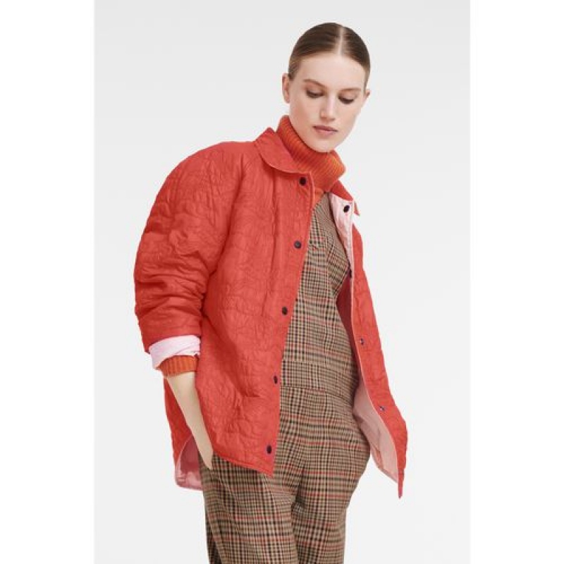 Longchamp Reversible jacket Orange/Pink | JYUNHXV-31