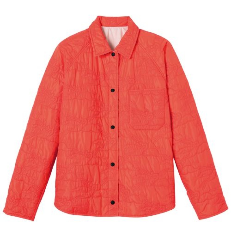 Longchamp Reversible jacket Orange/Pink | JYUNHXV-31