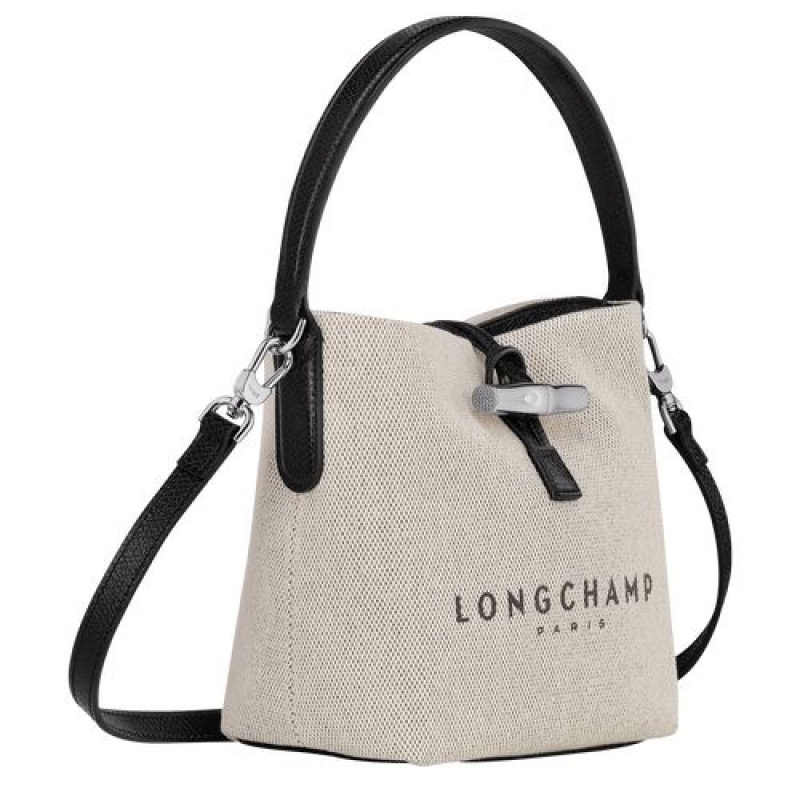 Longchamp Roseau Bucket bag S Ecru | PFHREXI-84