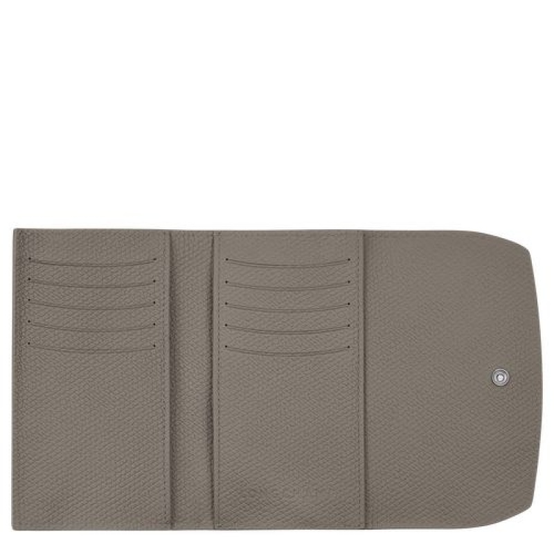 Longchamp Roseau Compact wallet Turtledove | FBTSQKY-83