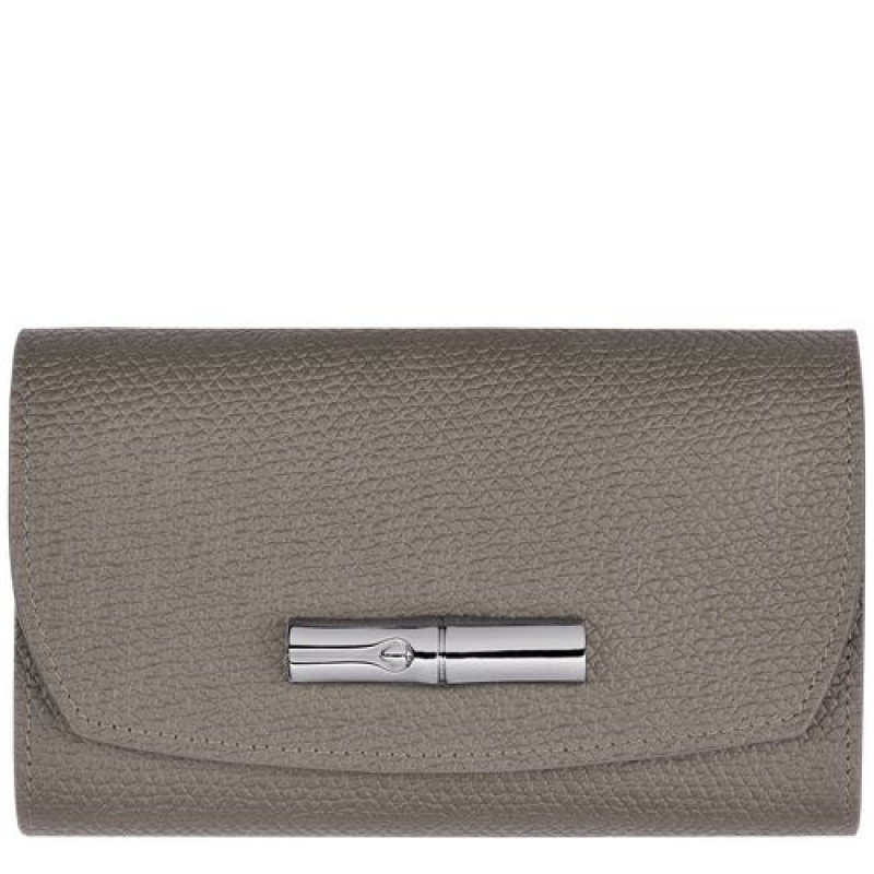 Longchamp Roseau Compact wallet Turtledove | FBTSQKY-83