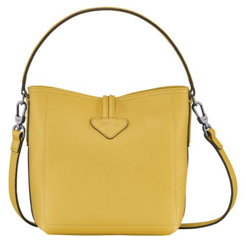 Longchamp Roseau Essential Bucket bag S Yellow | EHFNJQM-52
