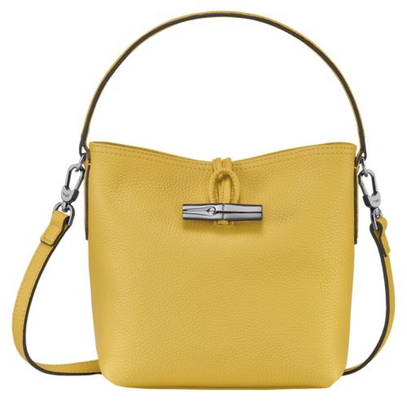 Longchamp Roseau Essential Bucket bag S Yellow | EHFNJQM-52