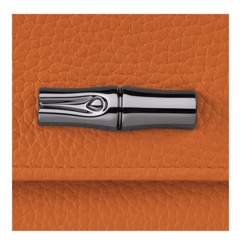 Longchamp Roseau Essential Compact wallet Saffron | FZAUYWL-70