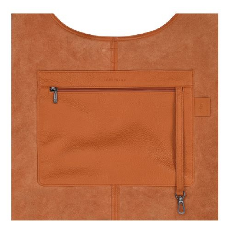 Longchamp Roseau Essential Hobo bag XL Saffron | NVBPQYT-70