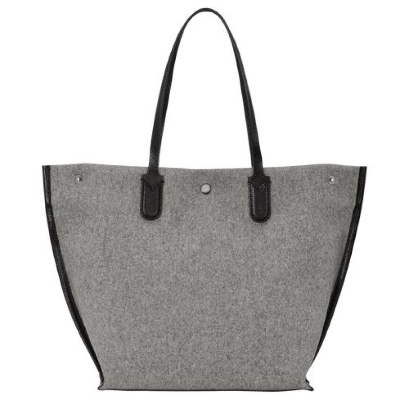 Longchamp Roseau Essential Shopping bag L Grey | EYNQTWM-54