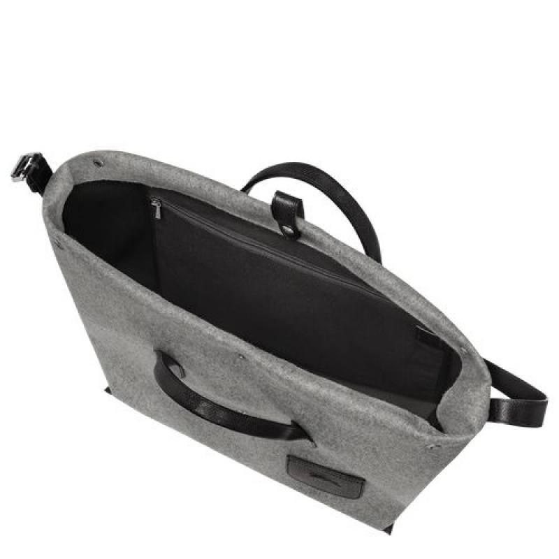 Longchamp Roseau Essential Top handle bag XL Grey | JAIGNRX-10