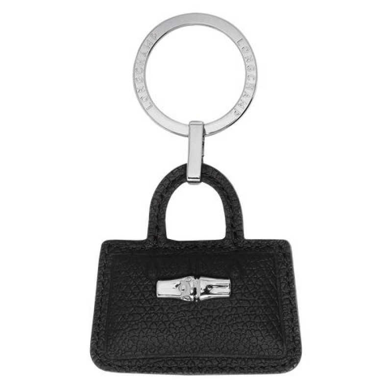 Longchamp Roseau Key-rings Black | LEUIBMD-62