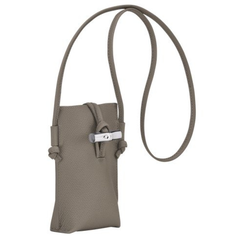 Longchamp Roseau Phone case with lace Turtledove | ASGWTJX-65