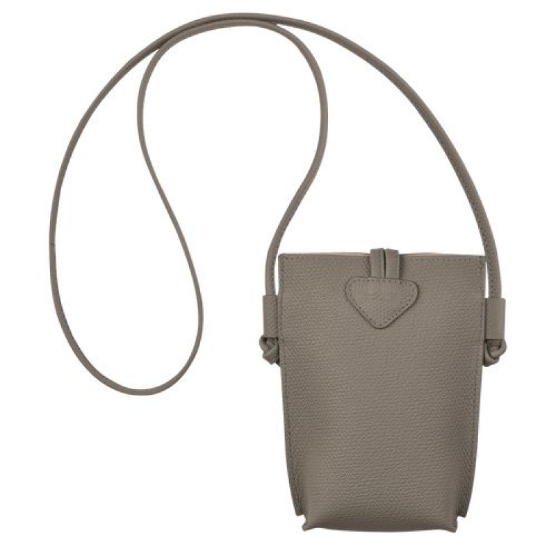 Longchamp Roseau Phone case with lace Turtledove | ASGWTJX-65