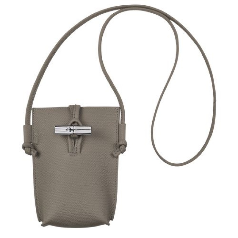 Longchamp Roseau Phone case with lace Turtledove | ASGWTJX-65