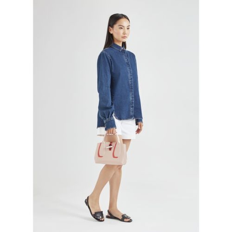 Longchamp Roseau Shadow Top handle bag S Powder | RGXYTZJ-09