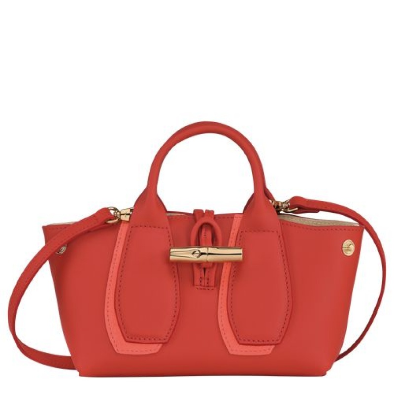Longchamp Roseau Shadow Top handle bag XS Blush | NHTLEFI-37