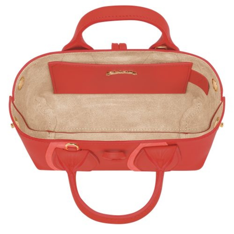 Longchamp Roseau Shadow Top handle bag XS Blush | NHTLEFI-37