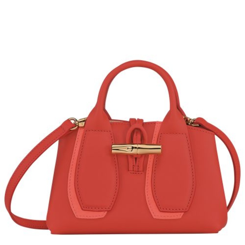 Longchamp Roseau Shadow Top handle bag XS Blush | NHTLEFI-37