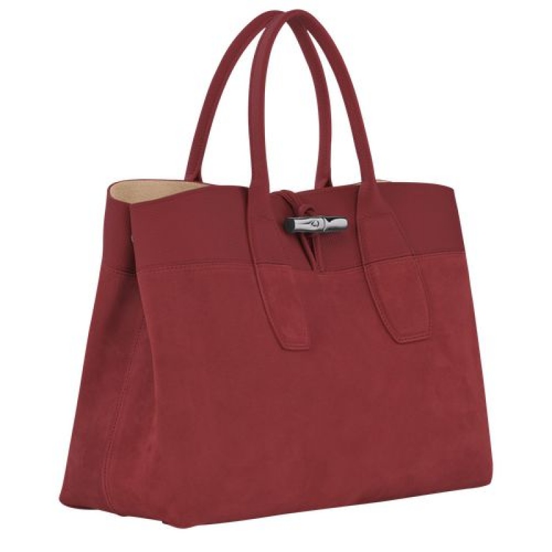 Longchamp Roseau Top handle bag L Red | HEZPCLA-67