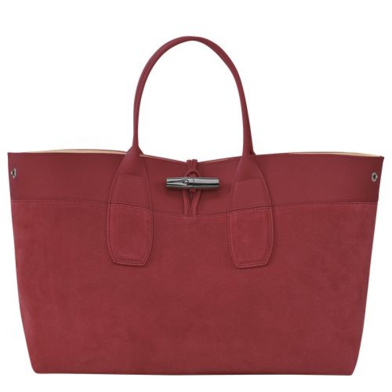 Longchamp Roseau Top handle bag L Red | HEZPCLA-67