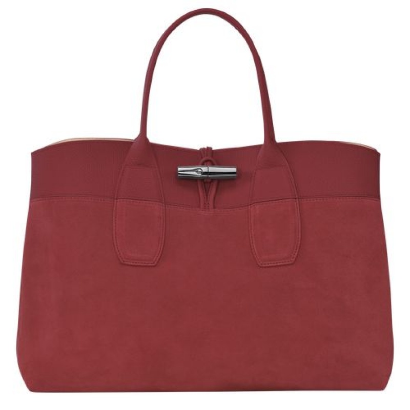 Longchamp Roseau Top handle bag L Red | HEZPCLA-67