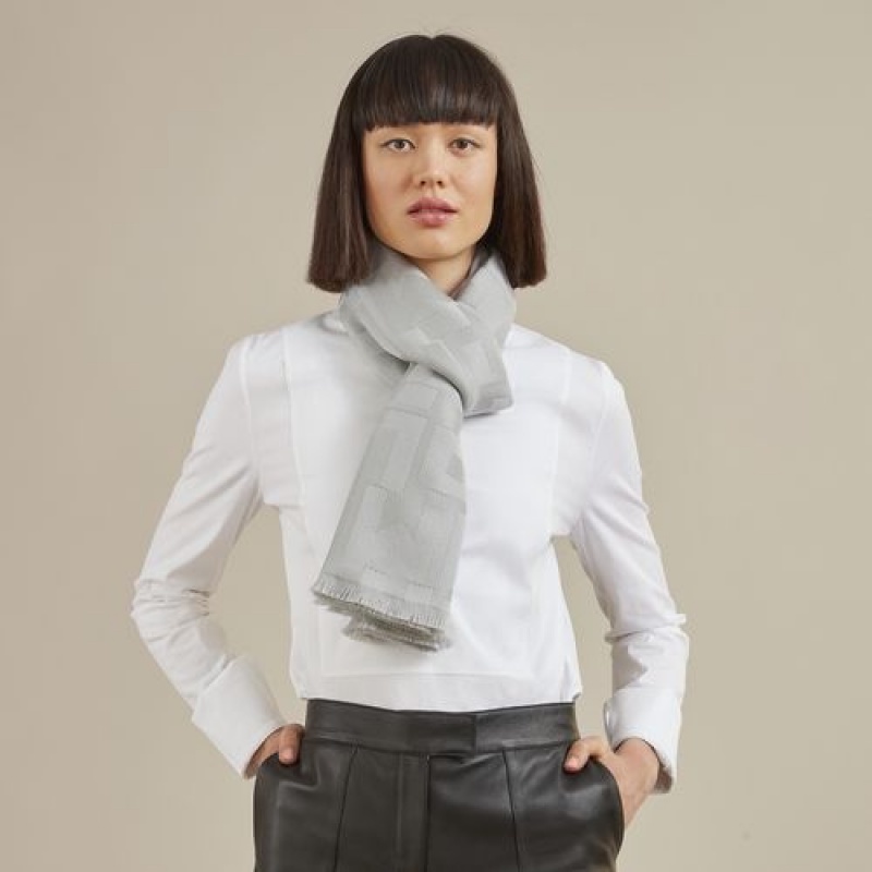Longchamp Scarf Chalk | IHUDMQT-91