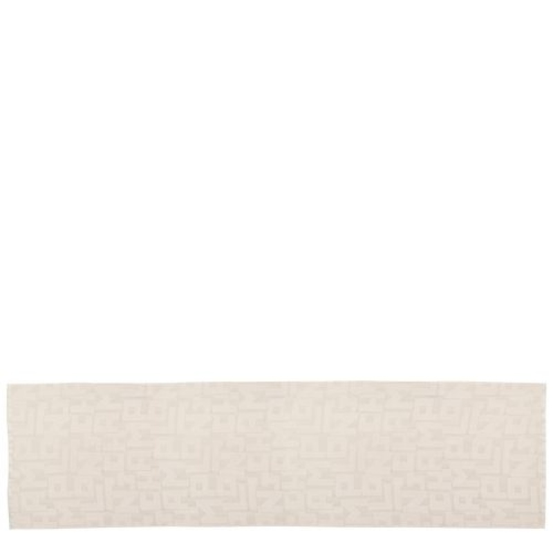 Longchamp Scarf Chalk | IHUDMQT-91