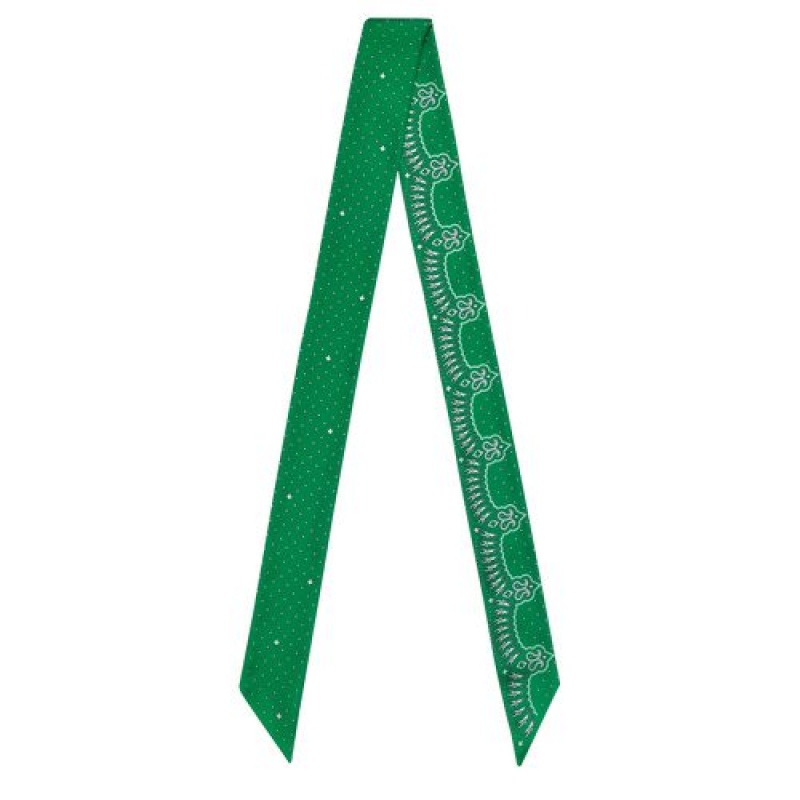 Longchamp Silk ribbon Green | OADRXEW-29