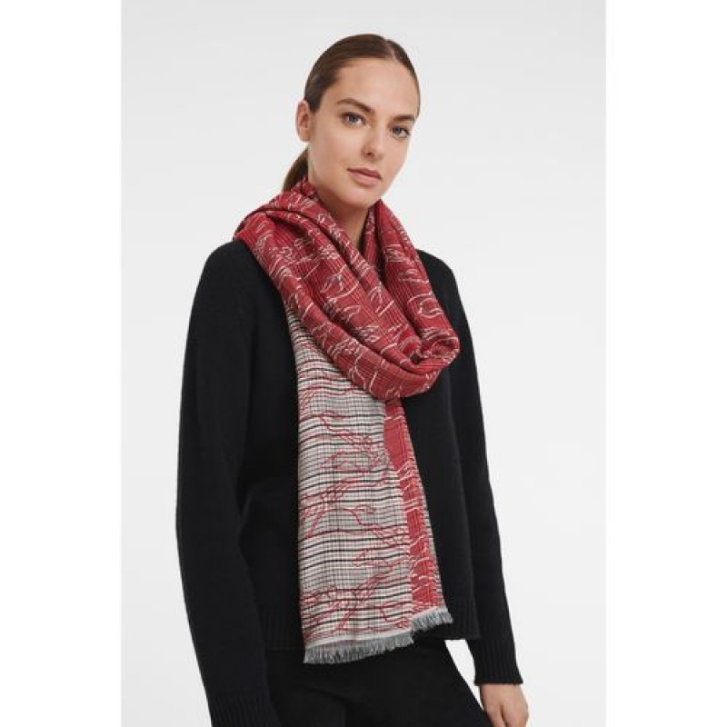 Longchamp Stole Red | ECKHIFM-31