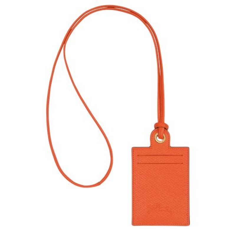 Longchamp epure Card holder with necklace Orange | BTHACOM-47