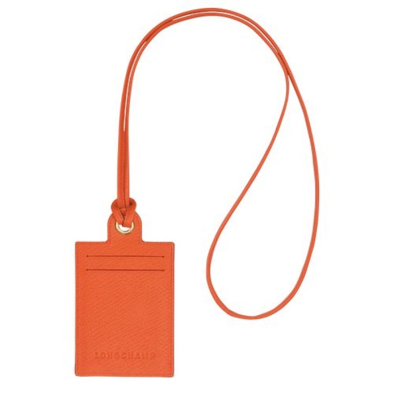 Longchamp epure Card holder with necklace Orange | BTHACOM-47