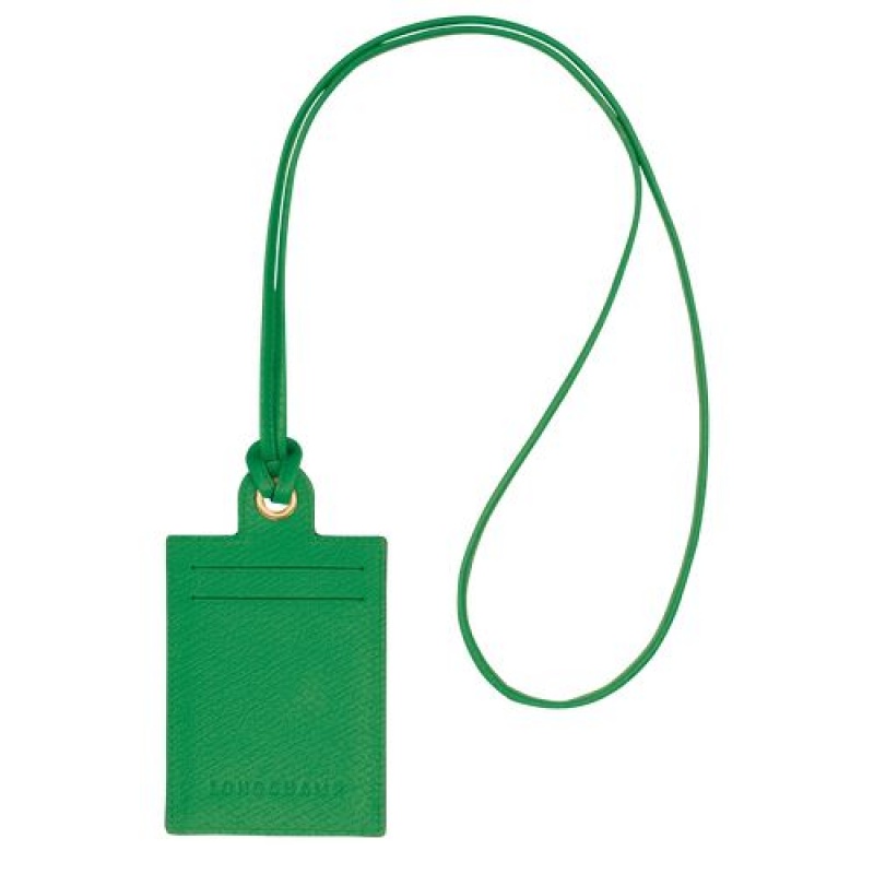 Longchamp epure Card holder with necklace Green | DPBAHSF-37